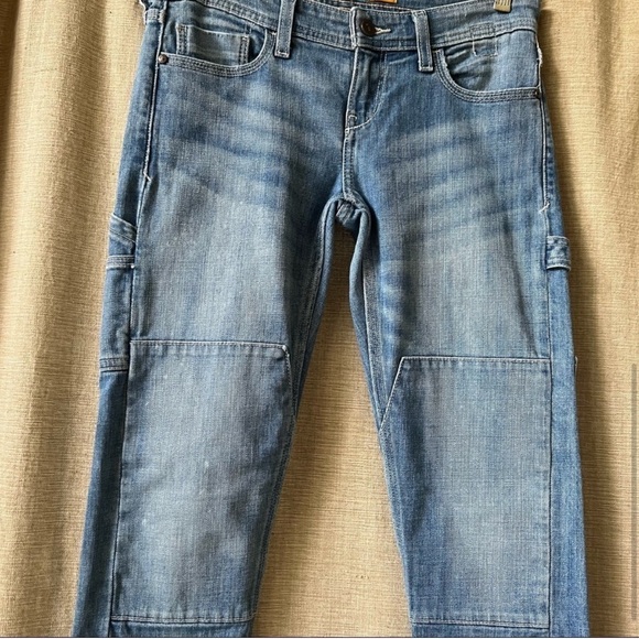 PILCRO And The Letterpress Utility High Paint Spatter Carpenter Jeans 24 Petite - Picture 4 of 10